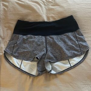 lululemon athletica Black and Gray Athletic Shorts